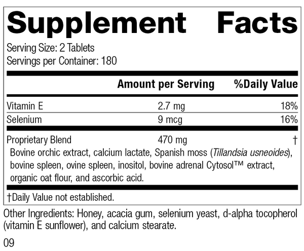 Cataplex® E2, 360 Tablets, Rev 09 Supplement Facts