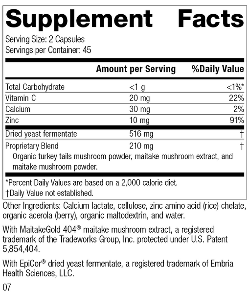 Epimune Complex, 90 Capsules, Rev 06 Supplement Facts