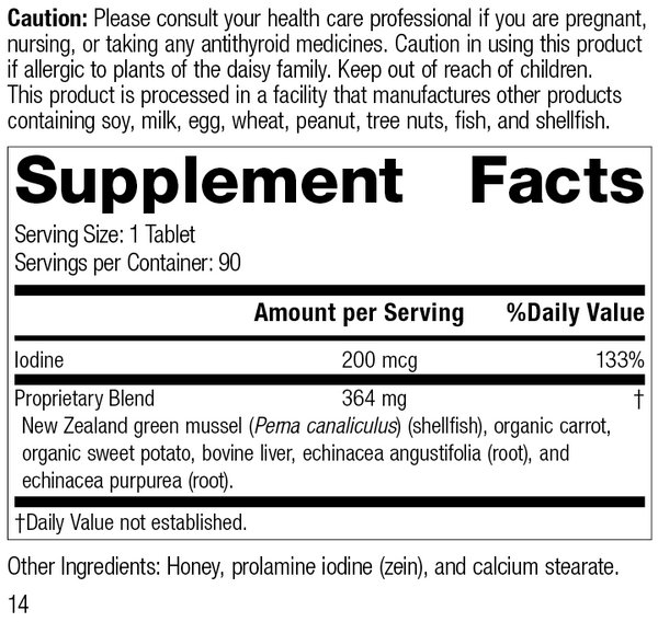 Iodomere®, 90 Tablets, Rev 14 Supplement Facts