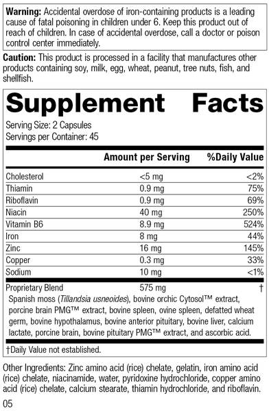 Neuroplex®, 90 Capsules, Rev 05 Supplement Facts