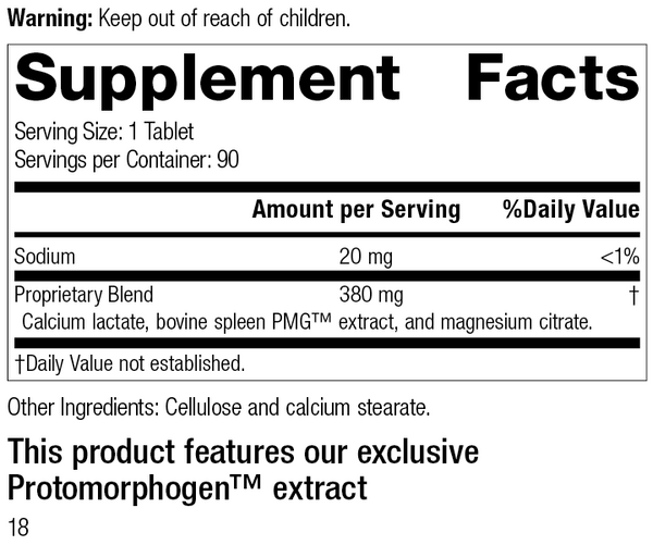 Spleen PMG®, 90 Tablets, Rev 17 Supplement Facts