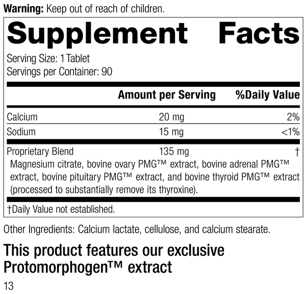 Symplex® F, 90 Tablets, Rev 12 Supplement Facts