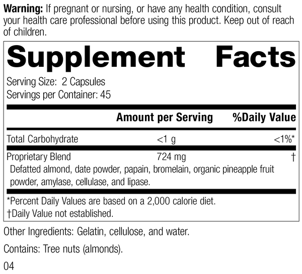 8443 Zymex-II R02 Supplement Facts