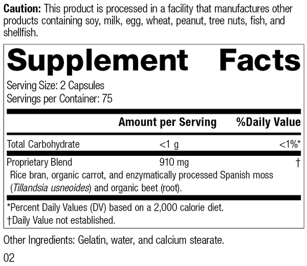 8445 Zymex R02 Supplement Facts