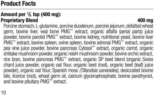 Canine Enteric Support, 30 g, Rev 08 Supplement Facts