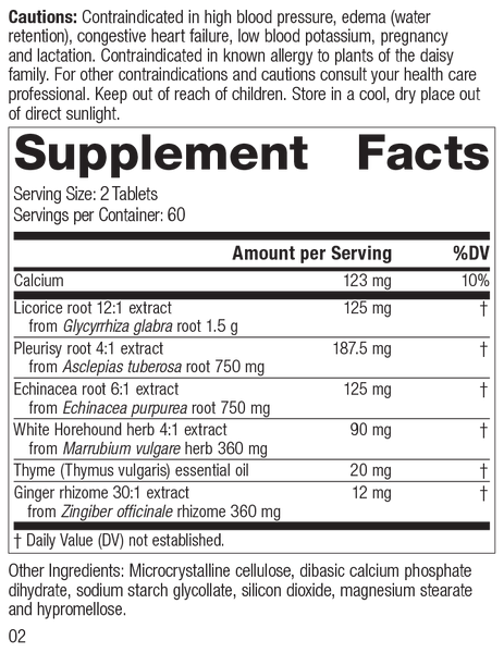 Broncafect, 60 Tablets, Rev 01 Supplement Facts