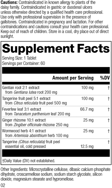 DiGest Forte, 60 Tablets, Rev 02 Supplement Facts